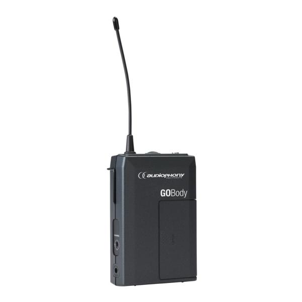 AUDIOPHONY GO-Body-F5 Boîtier émetteur UHF à 16 fréquences sans micro – 500MHz (vendu seul)