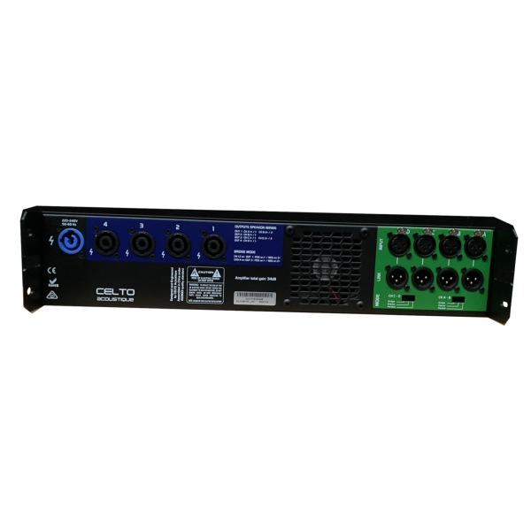 CELTO P4.14 amplificateur professionnel classe D - 4x 800W @8Ohms - 4x 1400W @4Ohms 