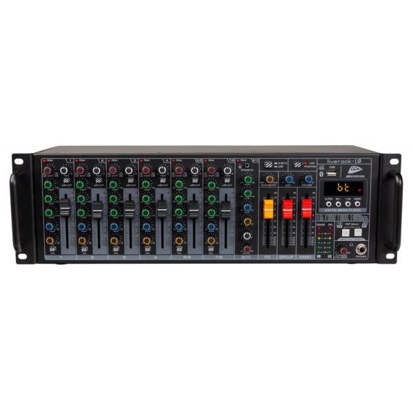 JB SYSTEMS LIVERACK-10 Console de mixage polyvalente Rack 19" 10 entrées / 7 canaux