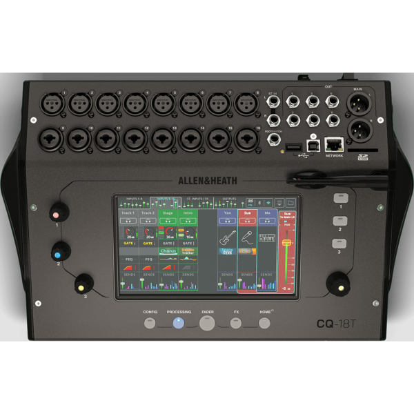 ALLEN & HEATH CQ-18T Table de mixage console numérique 18 canaux avec écran tactile 7"
