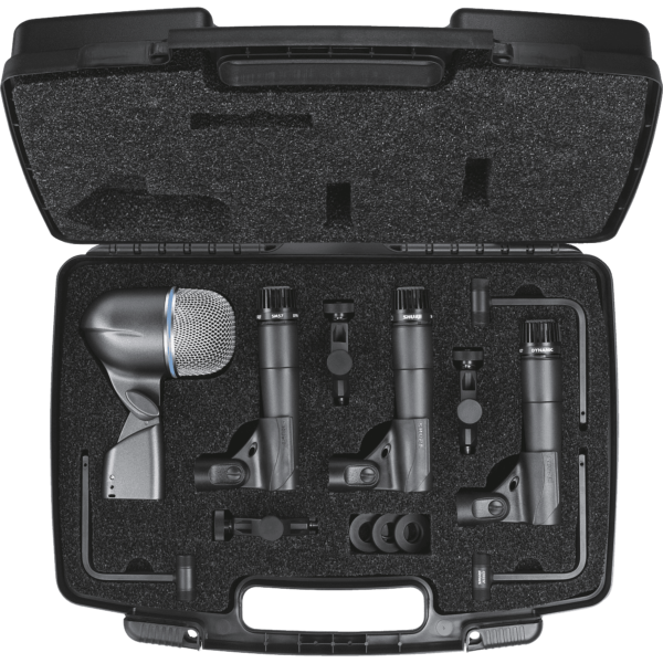SHURE Drumkit DMK57-52 Mallette Kit de 4 micros pour batterie BETA 52A / SM57