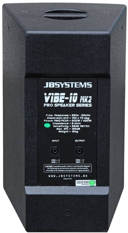 JB SYSTEMS VIBE10 Mk2 Enceinte passive: 10" - 200Wrms / 8 ohm