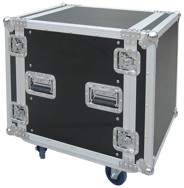 JV CASE RACK CASE 12U Flight-Case universel rack 12U avec roulettes