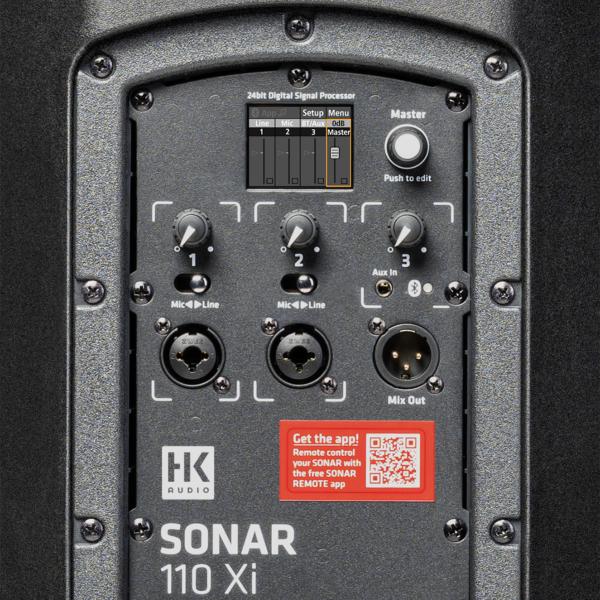 HK AUDIO SONAR 110 XI Enceinte amplifiée 2 voies 10" 400W RMS  Bluetooth 5.0 et mixeur intégré iOS et Android