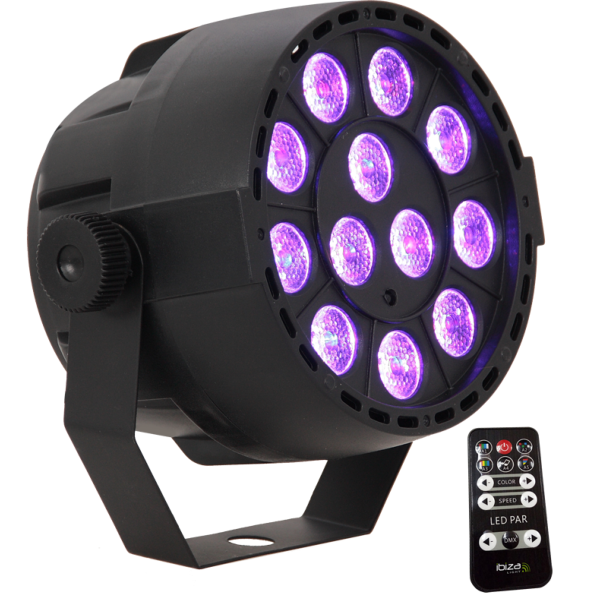 IBIZA Light PARBAT-RGB3 projecteur led 12 x 3W RVB3 en 1 sur batterie