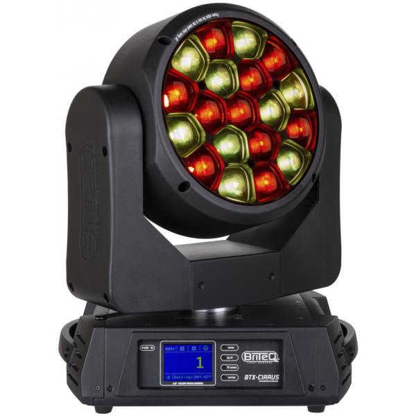 BRITEQ BTX-CIRRUS  II Projecteur Lyre Wash Led 19 x 30W RGBW zoom 4 à 60° matriçable