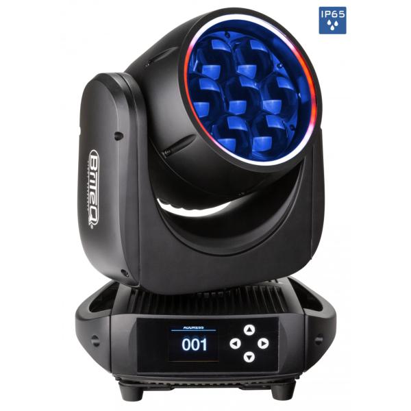 BRITEQ BTX-BLIZZARD WASH1 lyre wash 7x 40W RGBL, Zoom 4 à 40°,  effet ring halo, IP65 non permanent