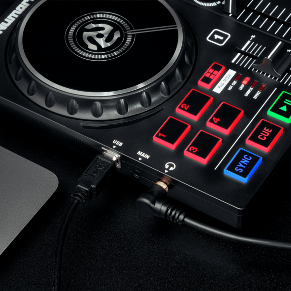 NUMARK PARTY MIX 2 contrôleur DJ compact 2 voies avec carte son Serato DJ Lite + jeu de lumière LED