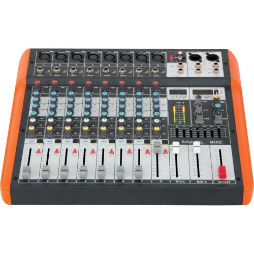 IBIZA Sound MX802 Table de mixage 8 canaux avec USB et Bluetooth ®