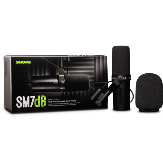 SHURE SM7DB Microphone broadcast dynamique avec préamp