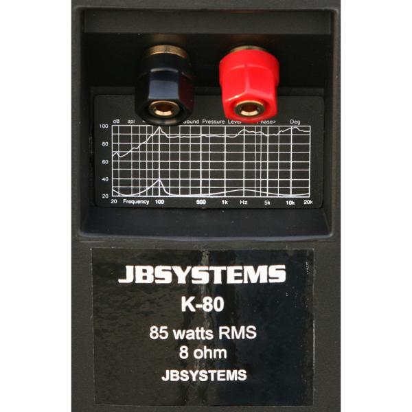 JB SYSTEMS K-80/noir (1 pair) Enceinte passive: 8" - 85Wrms / 8 ohm - noir