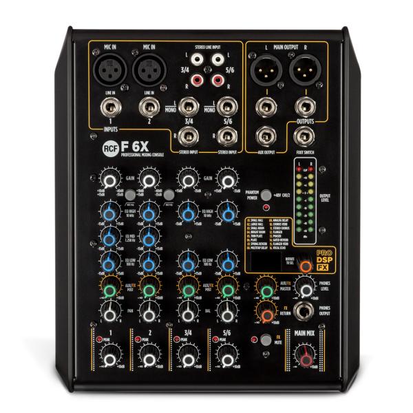 RCF F 6X console de mixage 6 canaux avec multi effets