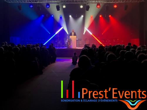 Sonorisation et &eacute;clairage d'une c&eacute;r&eacute;monie des v�ux du Maire prest'events prestataire technique audiovisuel &eacute;v&eacute;nementiel lille nord pas de calais voeux institution