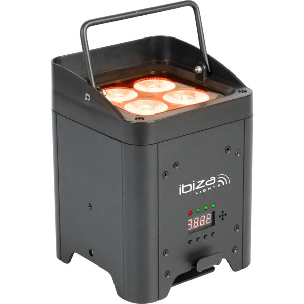 IBIZA Light BOX HEX4 Projecteur PAR LED RGBWA+UV 4x12W 25°sur batterie