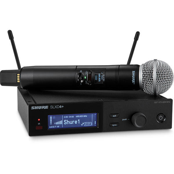 Shure SLXD24+E-58-G65 SM58 (470-606 MHz) micro main sans fil SM58 avec récepteur rackable
