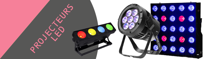 Projecteurs Led PAR BEAM Barre Matrice RGB Ambre UV Sonodistrib.com Vente Location Matériel Sono Lille Seclin Showroom Magasin