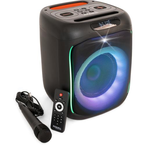 IBIZA SOUND CUBE180 enceinte sur batterie 180W Peak Bluetooth TWS  USB, MICRO SD, FM, Micro filaire + effets lumineux