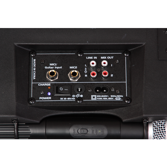 IBIZA Sound PORT 85UHF-BT sonorisation portable sur batterie,r USB MP3 SD, 2 micros UHF, Bluetooth