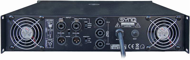 SYNQ PE-2400 Amplificateur audio 2x 1200Wrms / 4ohm, class H