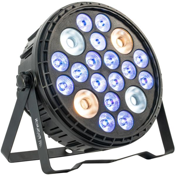 IBIZA Light BIGPAR-16RGBW4WWCW projecteur PAR Led 16x 4W RGBW + 4x 30W Led Blanc Chaud / Froid