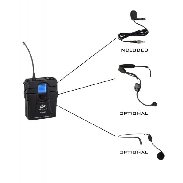 JB SYSTEMS HF-BPACK Boitier de ceinture et microphone lavalier à utiliser avec le HF-TWIN RECEIVER (non inclus)
