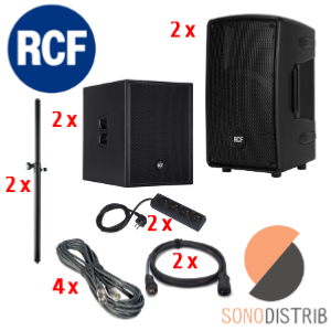 location enceinte sono pack 6 rcf hd 10-a sub 8003-as magasin sono lille seclin lens arras douai